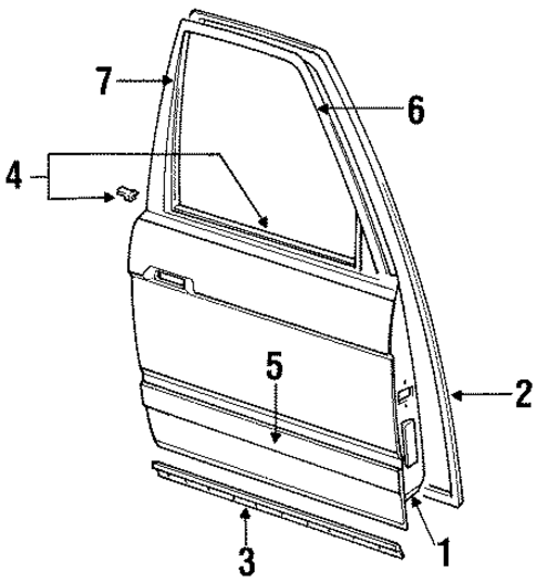 Door & Components for 1990 Mitsubishi Precis #0