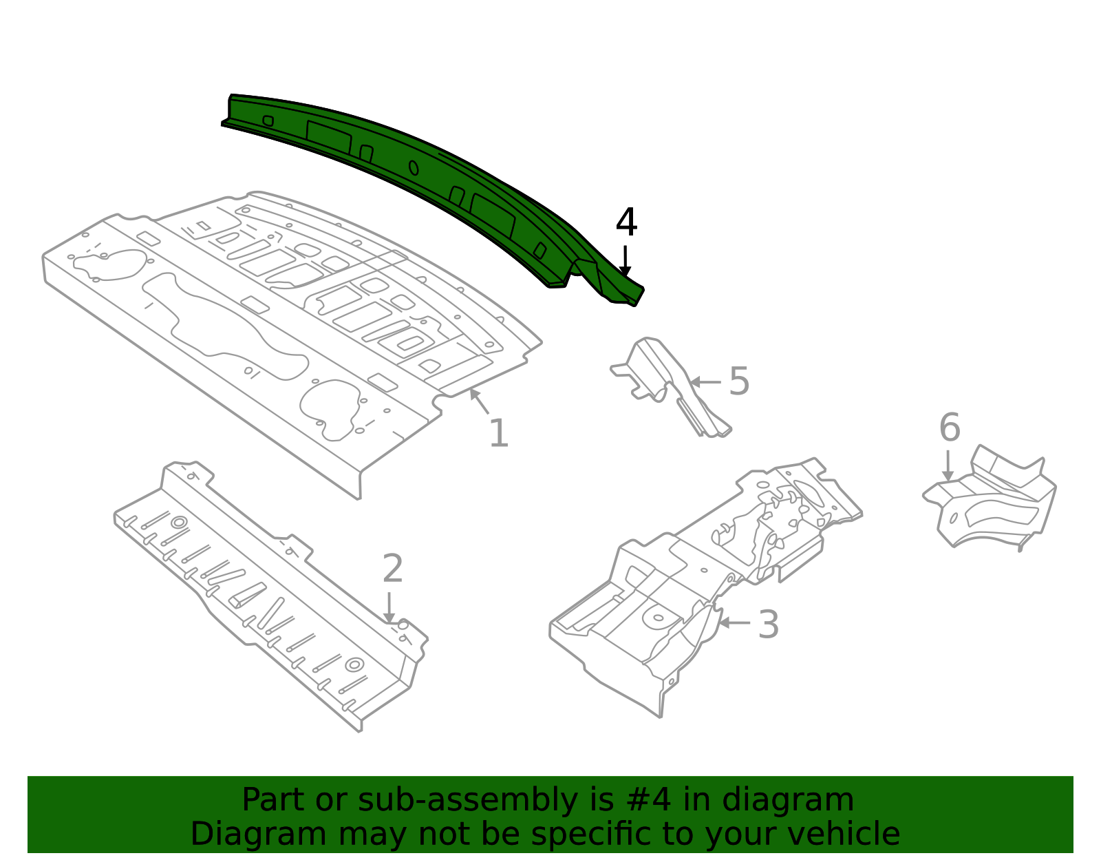 Rear Frame - Porsche (9J1-813-529-Y-GRV)