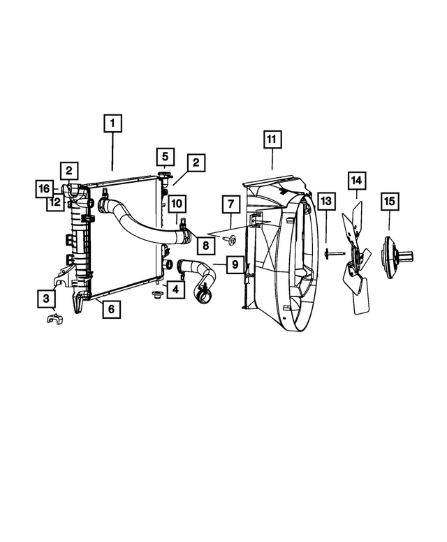 55056982AF - : Radiator Inlet Hose for Mopar Image