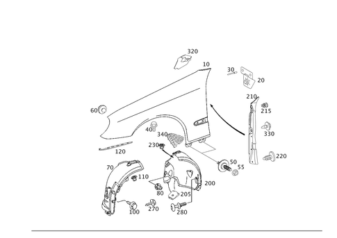 Front Fender for 1996 Mercedes-Benz E320 #0