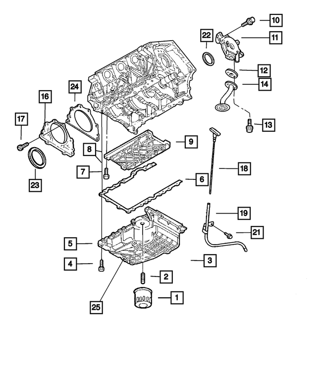 4663999AC - Engine 2.7L Six Cylinder: Windage Tray for Mopar Image