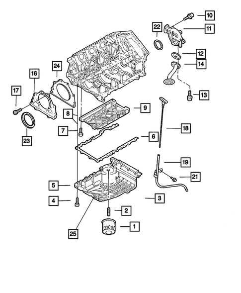 Engine Oiling for 2004 Chrysler Sebring #0