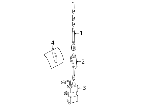 Antenna & Radio for 2003 Mercedes-Benz SLK320 #0