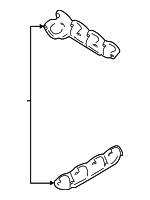 F4TZ9430C - Exhaust: Manifold for Ford: E-350 Econoline, E-350 Econoline Club Wagon, Econoline Super Duty, F-250, F-250 HD, F-350, F-Super Duty Image