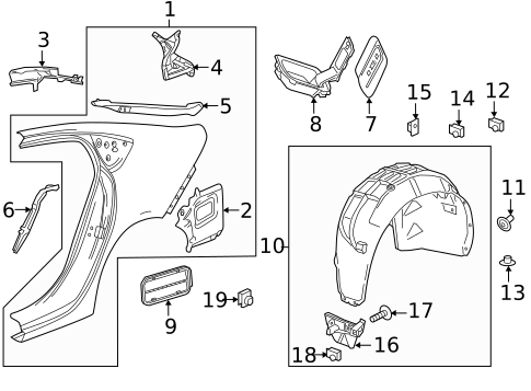 Quarter Panel & Components for 2020 Buick Regal Sportback #0