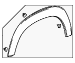 42820428 - Body: Wheel Opening Molding for GM Image