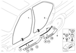 51728175083 - Vehicle Trim: Edge Protection, Door, Rear Left for BMW Image