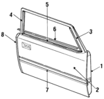 F1ZZ6120125A - Body: Door Assembly for Ford: Mustang Image
