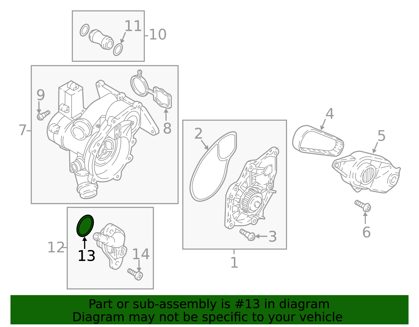 2005-2025 Audi Engine Coolant Inlet Flange Seal WHT-001-688 | Audi USA ...