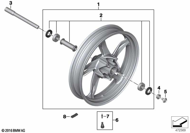 36318566519 - : Set Of Wheel Bearings for BMW-Motorrad Image