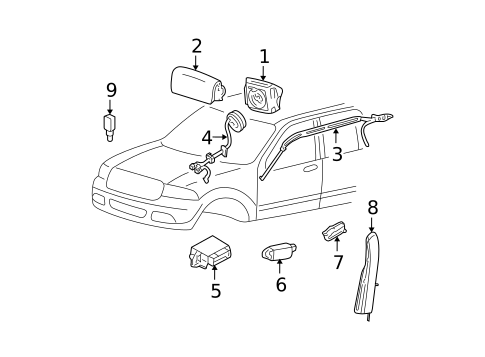 Air Bag Components for 2005 Mercury Montego #0