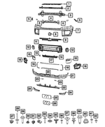68477939AB - Frame, Bumper and Fascia: Front Bumper Beam for Mopar Image