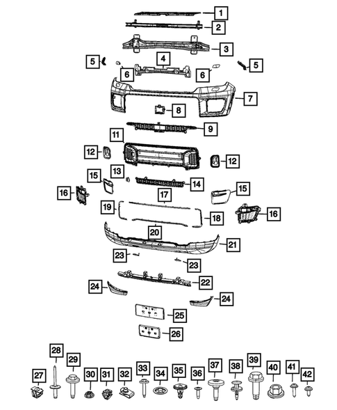 Front Bumper and Fascia for 2022 Jeep Grand Cherokee L #2