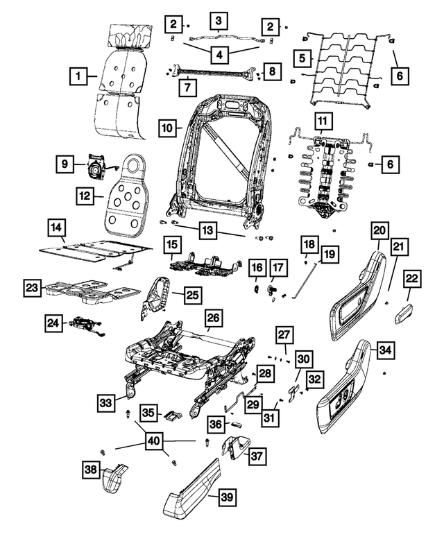 68405354AA - Interior Trim: Seat Clip for Mopar Image
