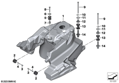 Fuel Container with Filler Pipe for 2017 BMW-Motorrad K 1600 GT #0