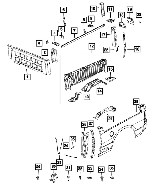 Pickup Box and Fuel Filler Door for 2026 Ram 3500 #0
