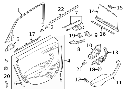 Interior Trim - Rear Door for 2025 Audi A4 allroad #0