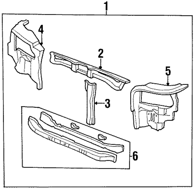60431SY8A00ZZ - Body: Upper Tie Bar for Acura Image
