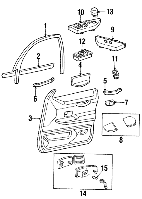 Interior Trim - Front Door for 1998 Mercury Grand Marquis #0