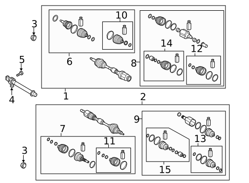 Drive Axles for 2025 Hyundai Palisade #0