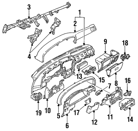 Instrument Panel for 1994 Toyota Pickup #0