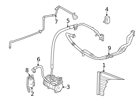 Condenser, Compressor & Lines for 2002 Dodge Caravan #0