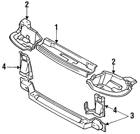 Radiator Support for 1991 Dodge Stealth #0