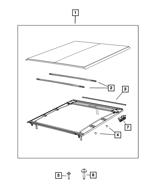 68466064AA - Body Sheet Metal Except Doors: Tonneau Cover Bow for Mopar Image