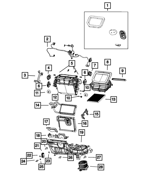 68541153AA - Air Conditioners and Heaters: Distribution Housing for Mopar Image