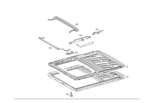 Sliding/Lifting Roof Frame for 1999 Mercedes-Benz CL500 #0