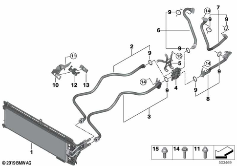 Oil Cooler / Circuits for 2019 BMW X3 30eX #0