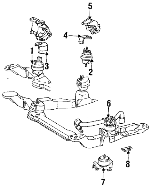 Engine & Trans Mounting for 1992 Ford Taurus #0