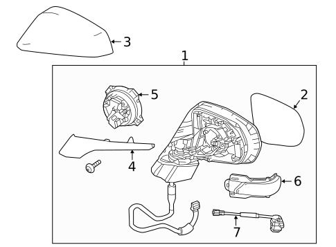 Outside Mirrors for 2022 Lexus RX450h #0