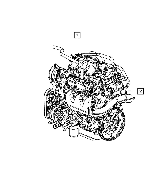 R8144470AE - 3.8L Gas; Engine: Long Block Engine, Remanufactured for Mopar Image