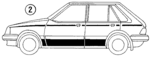 B00350881 - Body: Stripe Tape for Mazda: GLC Image