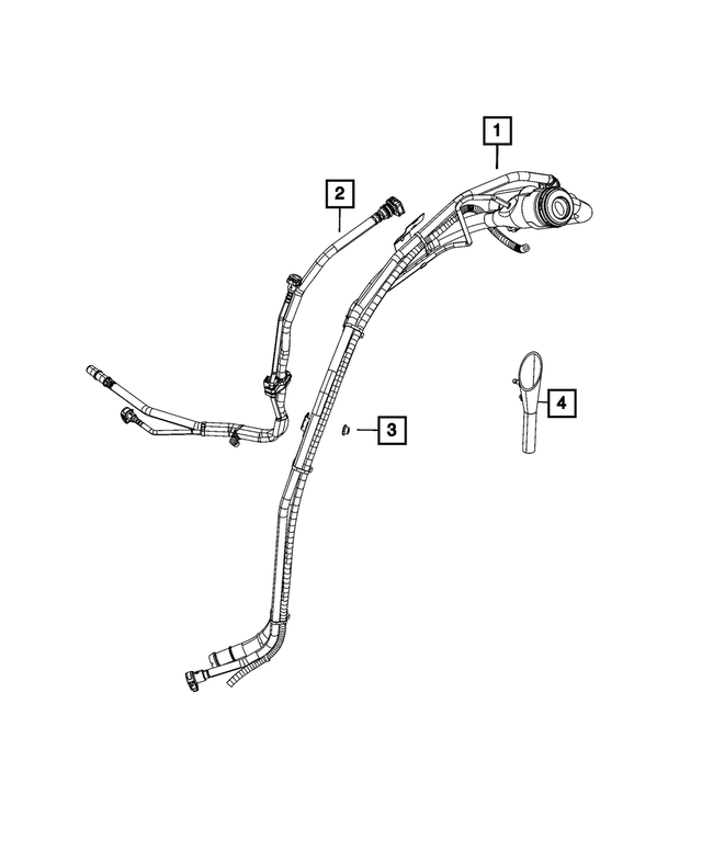 68402169AB - Fuel and Accelerator Pedal: Fuel Filler Vent Hose for Dodge: Durango | Jeep: Grand Cherokee, Grand Cherokee WK Image