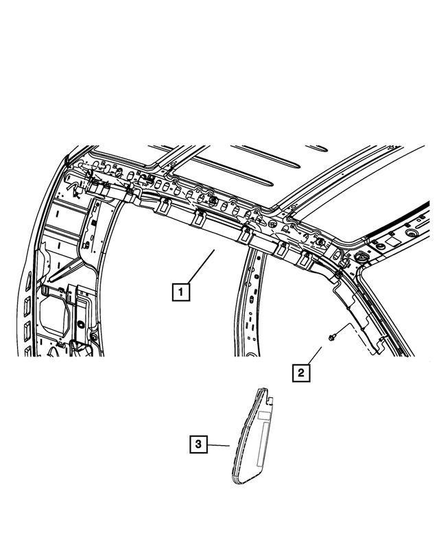 68161578AK - Restraints: Side Curtain Air Bag, Right for Mopar Image image