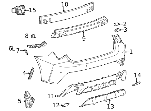 Bumper & Components - Rear for 2025 Lexus RC F #0