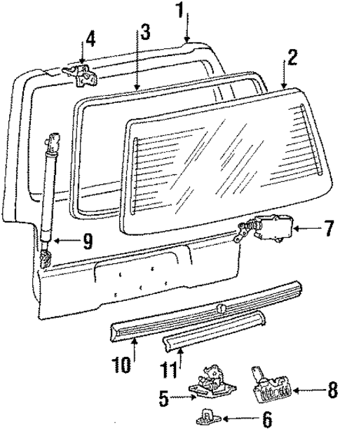 Tailgate for 1989 Mitsubishi Van #0