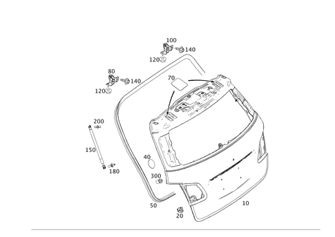 Rear-End Door for 2015 Mercedes-Benz B Electric Drive #0