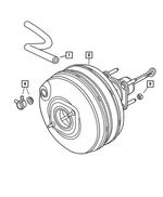 55398040AA - Service Brakes: Brake Booster Hose for Mopar Image