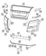 68531874AA - Frame, Bumper and Fascia: Front Bumper Reinforcement for Ram: ProMaster 1500, ProMaster 2500, ProMaster 3500, ProMaster EV Image
