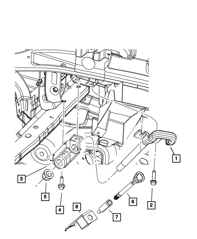 5291889AC - Frame, Bumper and Fascia: Tow Eye Retainer for Mopar Image image