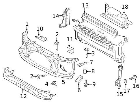 Radiator Support for 2016 Land Rover LR4 #0
