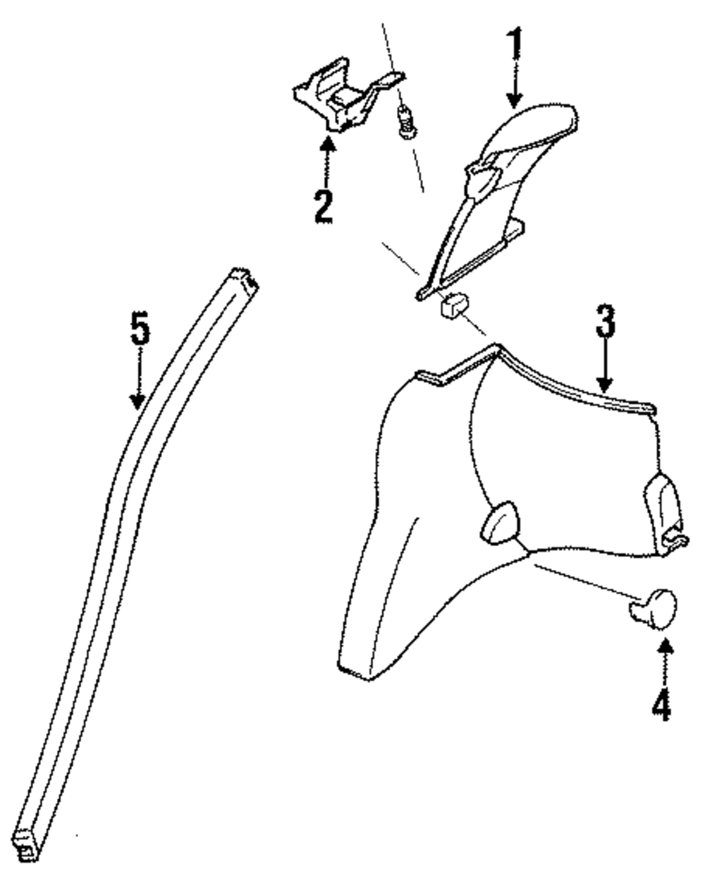 1993-1996 Nissan 300ZX Lower Quarter Trim 76915-46P00 | Scott