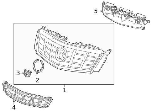 Grille & Components for 2013 Cadillac XTS #0