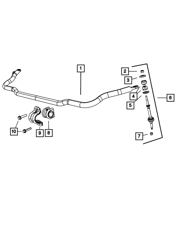 55398936AG - Front Suspension: Front Stabilizer Bar for Mopar Image image