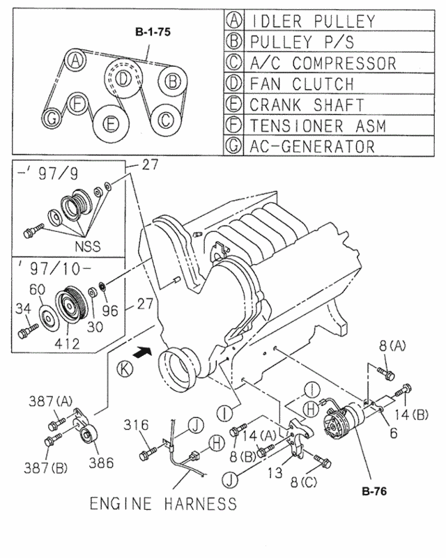 A/C Pulley for 1998 Acura SLX #0