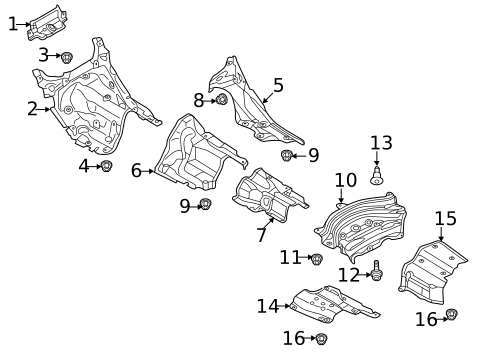 Heat Shields for 2020 Audi A8 Quattro #0