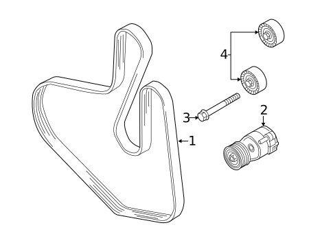 Belts & Pulleys for 2023 Volkswagen Atlas #0